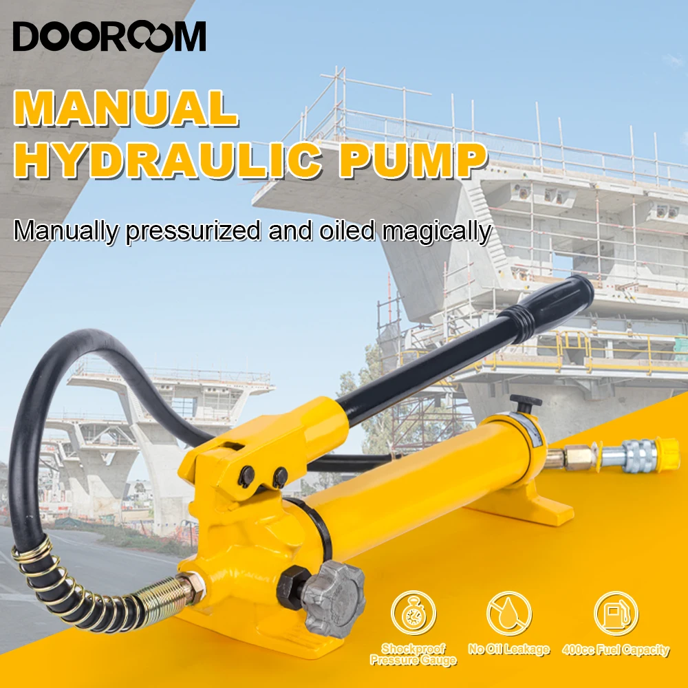 DOOROOM Hydraulic Hand Pump CP-390 High Pressure Portable Manual Hydraulic Pump Hydraulic Lifting Cylinder Jack Pump