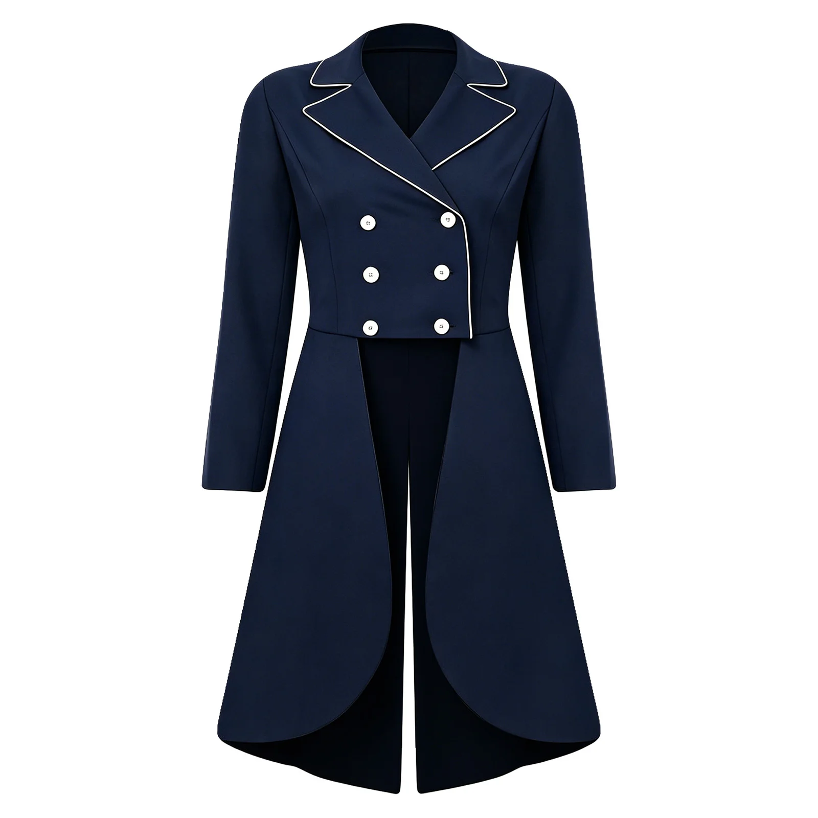 

Womens Equestrian Dressage Jacket Outerwear Long Sleeve Double-breasted Horse Riding Tailcoat Coat for Horse Riding Competition