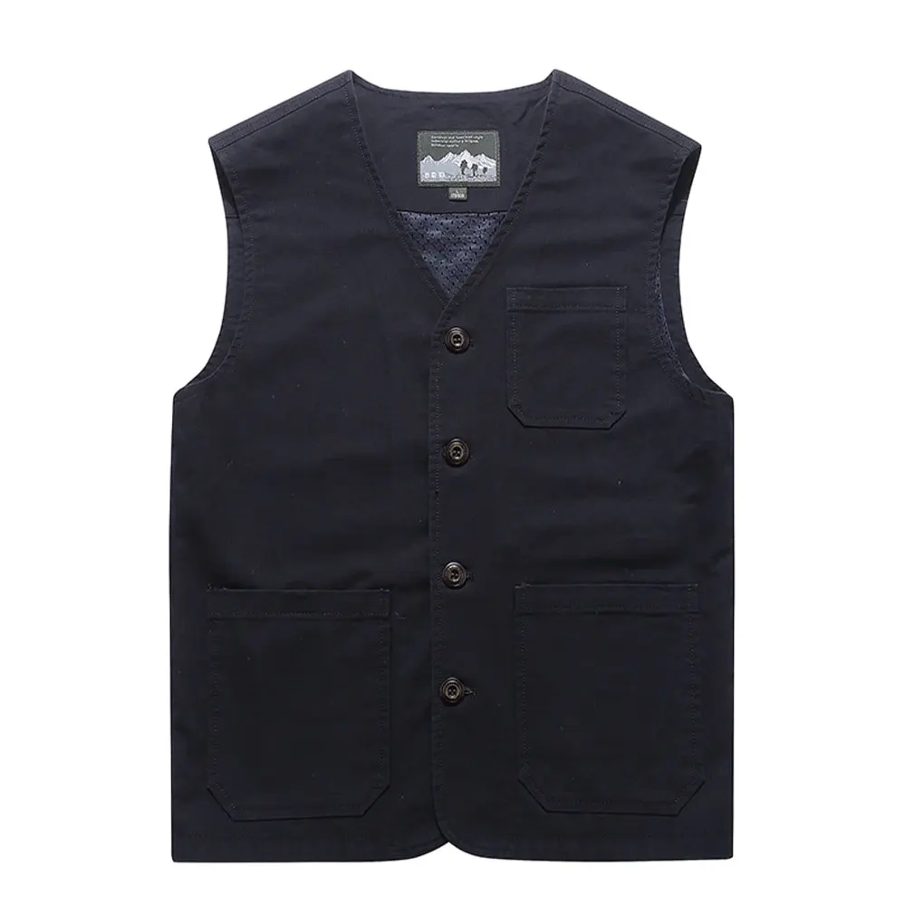 Cotton Dad Wear Waistcoat Stay Trendy And Organized With Multiple Pockets Multiple Sizes Available