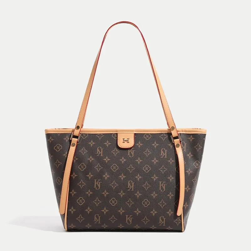 

High-Quality Leather Shoulder Bag Women's Luxury Handbag Crossbody Tote Purse Designer Classic Elegant Ladies Accessory