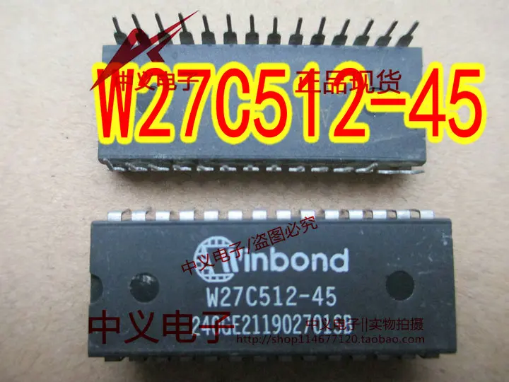 Free shipping  W27C512 W27C512-45Z 27C512 DIP28    10PCS