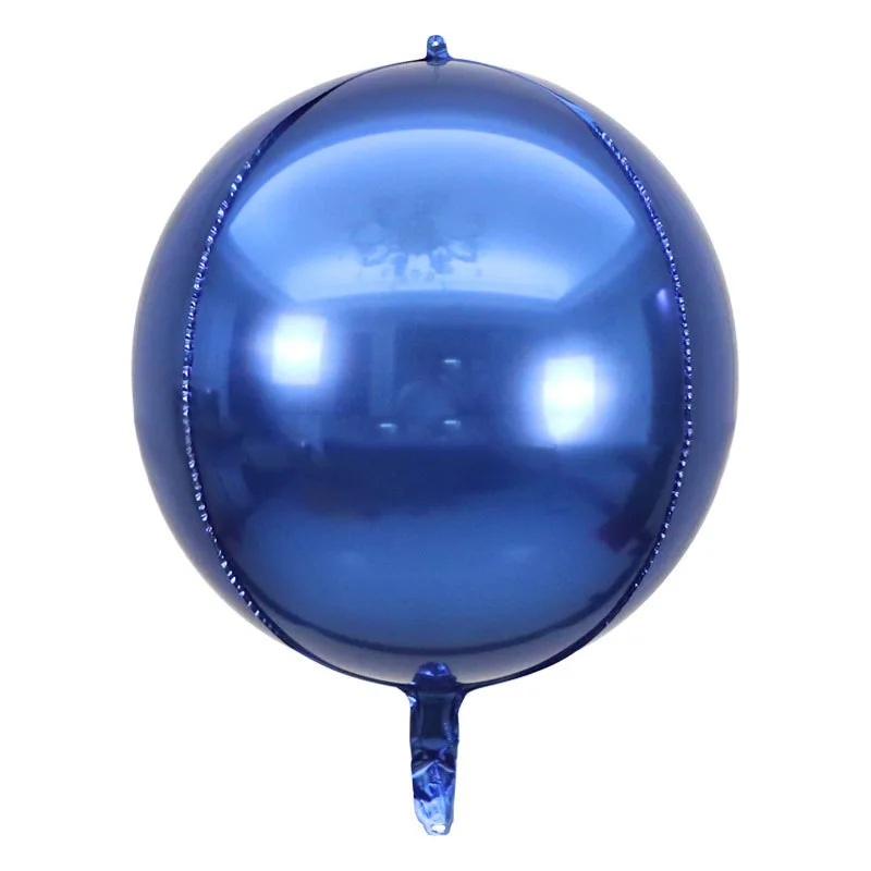 12 قطعة بالونات رقائق مستديرة 4D باللون الأزرق الداكن 22 "15" 10 "أزرق معدني 4D احباط بالون الهيليوم لتزيين حفلات أعياد الميلاد والتخرج والزفاف #6