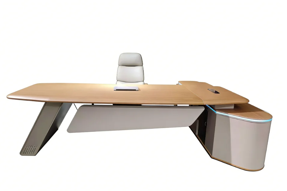 #Luxury Modern Solid Wood Executive Desk For CEO Premium Contemporary Durable Office Furniture