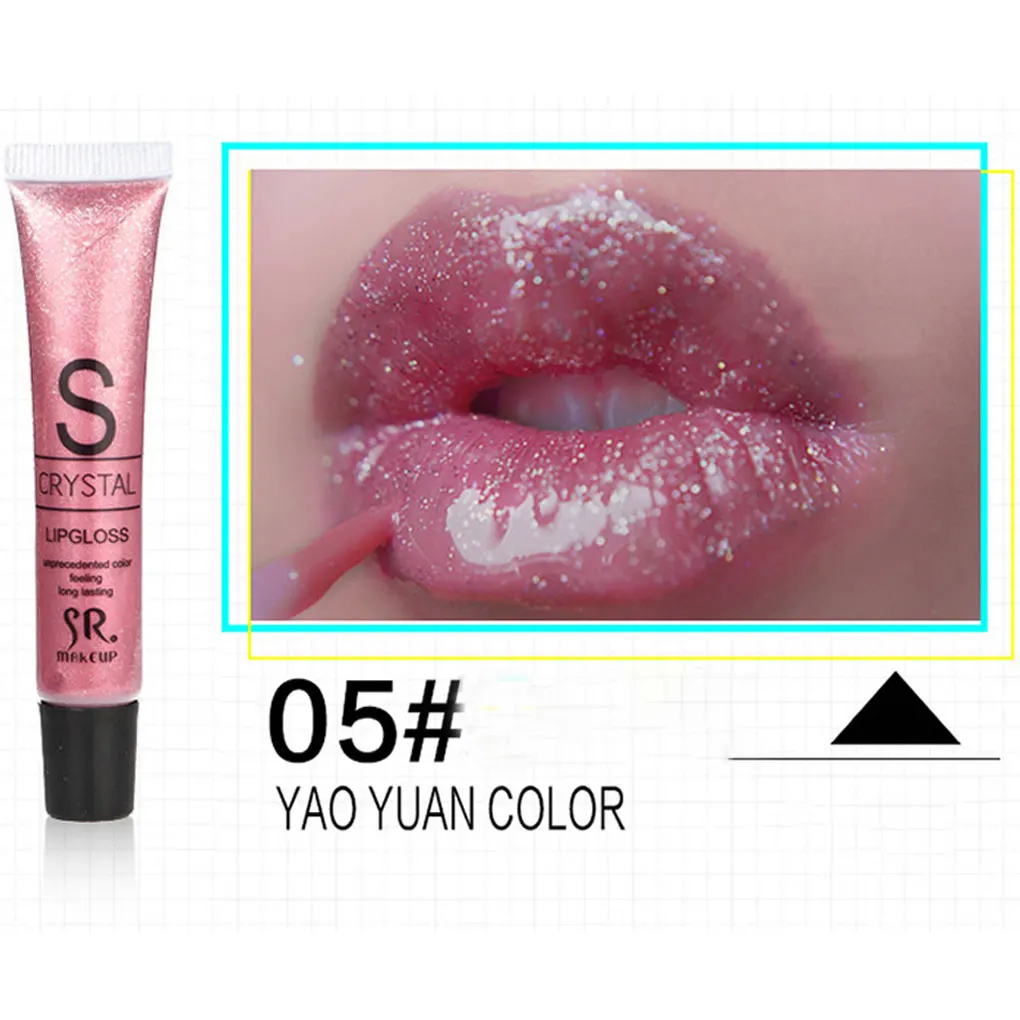 12 Colors Jelly Glitter Waterproof Lipstick Pearlescent Shimmer Lip Gloss Moisturizing Nutritious Liquid Lipstick Beauty Care