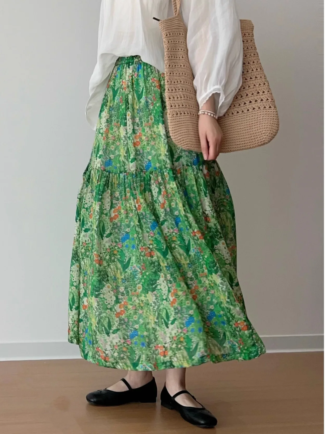 

Юбка-миди А-силуэта для похудения, летняя новинка, из хлопка, для повседневной носки, женская, премиум-качество, средней длины