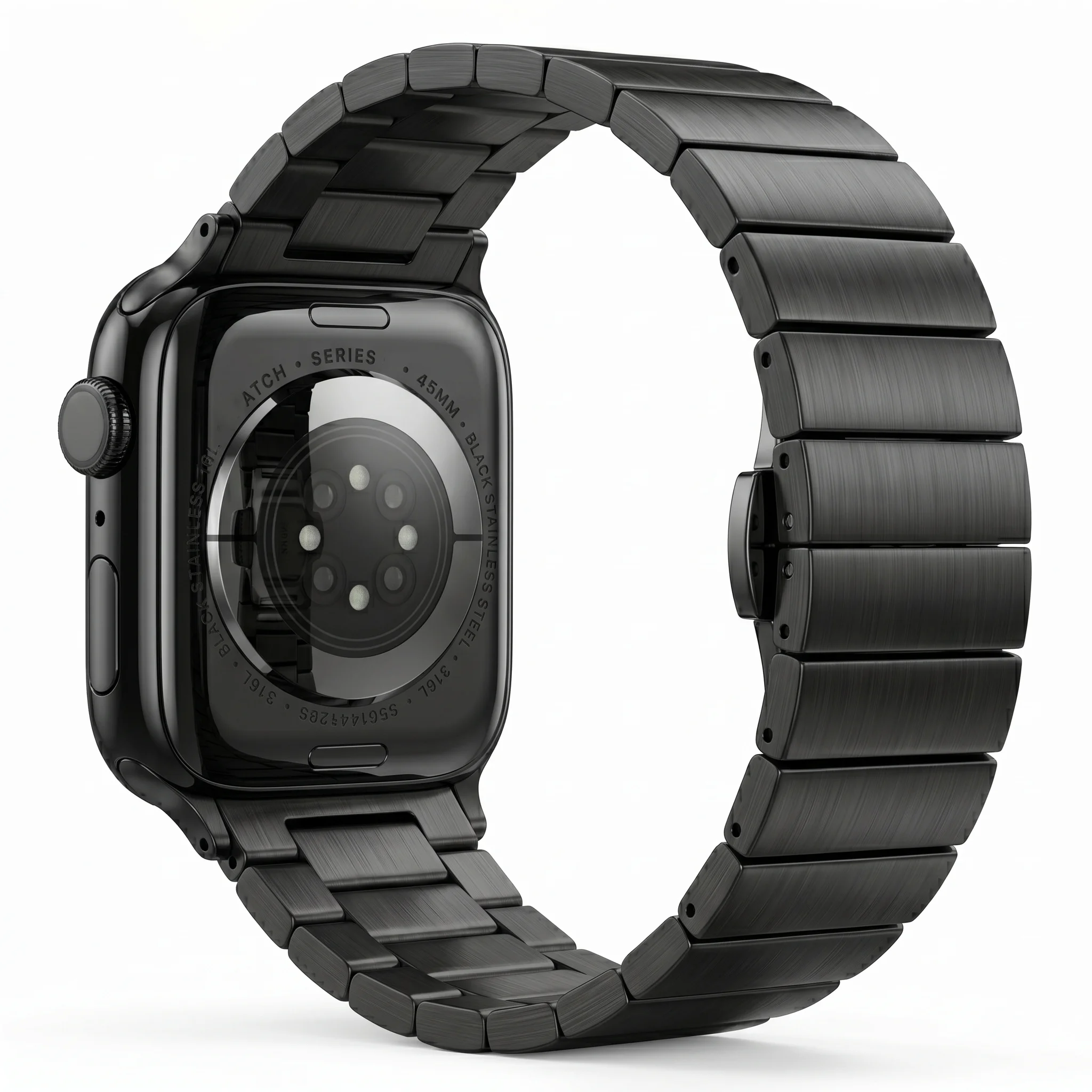 Solid Stainless Steel Watchband Compatible with Apple Watch Series 9 8 7 SE Ultra 49 45 44 42 41 40 38mm Metal Link Strap iWatch