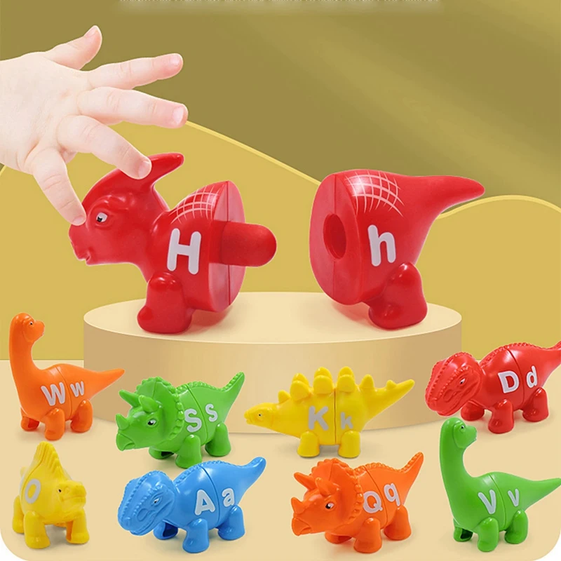 Brinquedo Dinossauro Aprendizagem para Aprendizagem Pré-Escolar, Habilidades Motoras Finas, Brinquedos Educativos