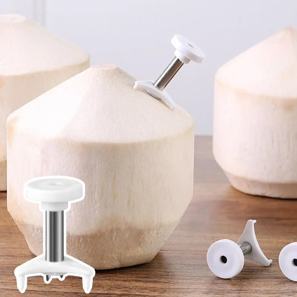 Easy to Use Coconut Opener 3pcs Stainless Steel Coconut Hole Puncher Set Durable Reusable Coconut Opener Tools Compact