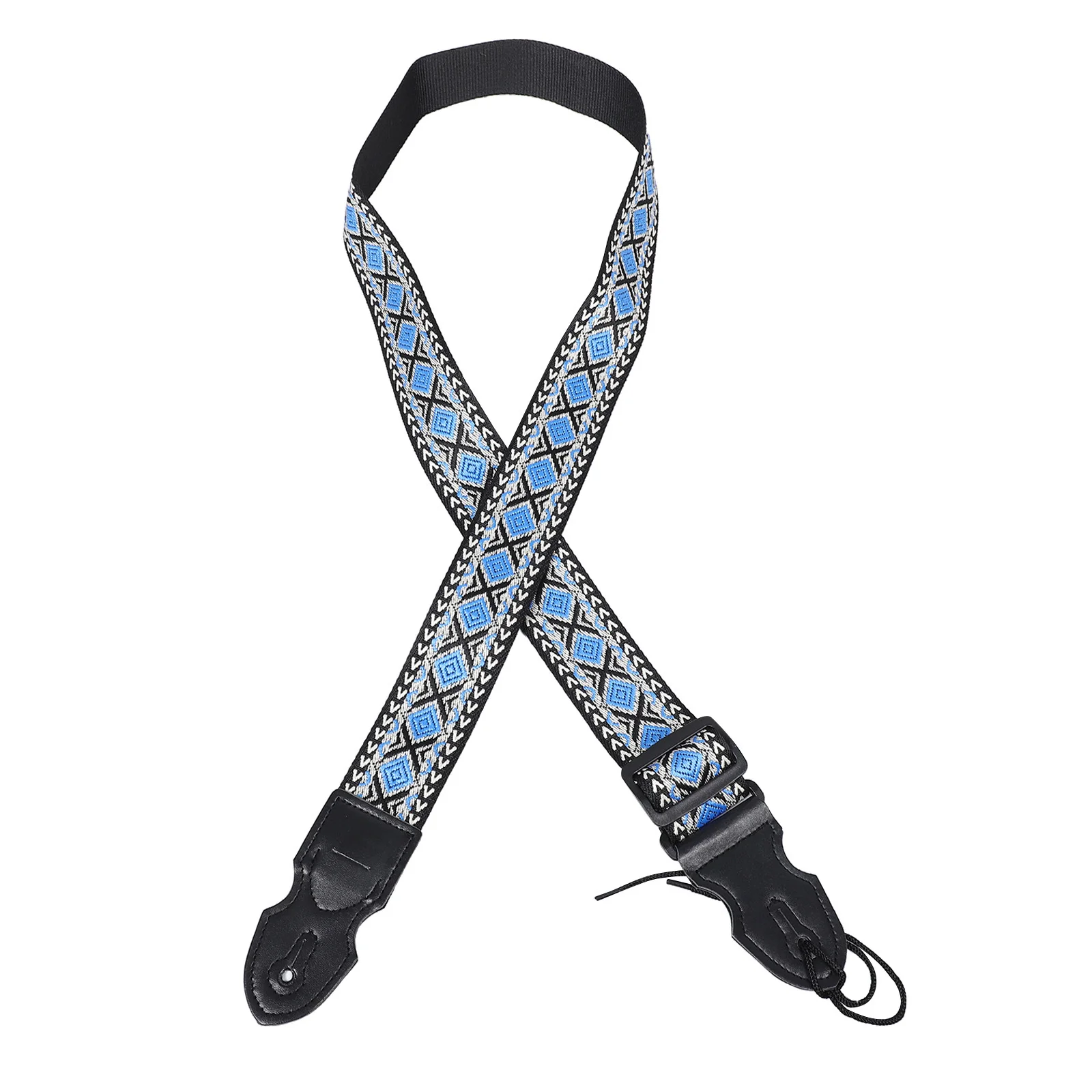 

Adjustable Jacquard Embroidered Guitar Strap Padded Shoulder Belt Pick Slot for Acoustic Electric Bass Guitar Bass Strap