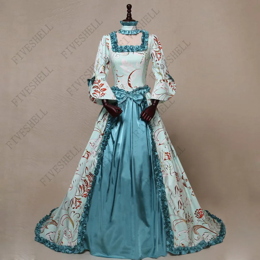 

Women Medieval Renaissance Victorian Ball Gown Dress Maxi New Women Cosplay Vintage Royal Court Stage Costume