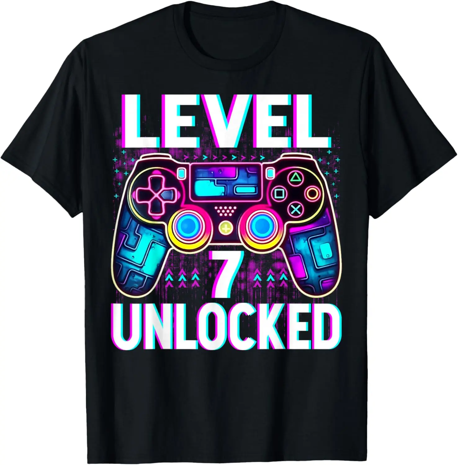 Level 7 Unlocked Shirt Funny Video Gamer Geek 7th Birthday T-Shirt Unisex Summer Streetwear Tops Casual Harajuku Camiseta