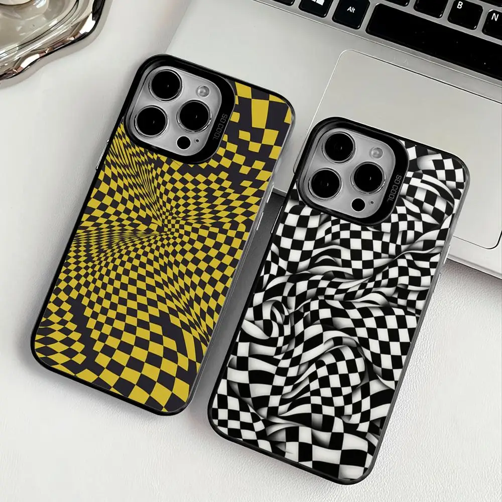 حافظة هاتف لهاتف آيفون 17 16 15 14 13 12 11 Pro Max Air متعدد الألوان ماتي ليزر معدني أورورا فوندا سباق متقلب العلم