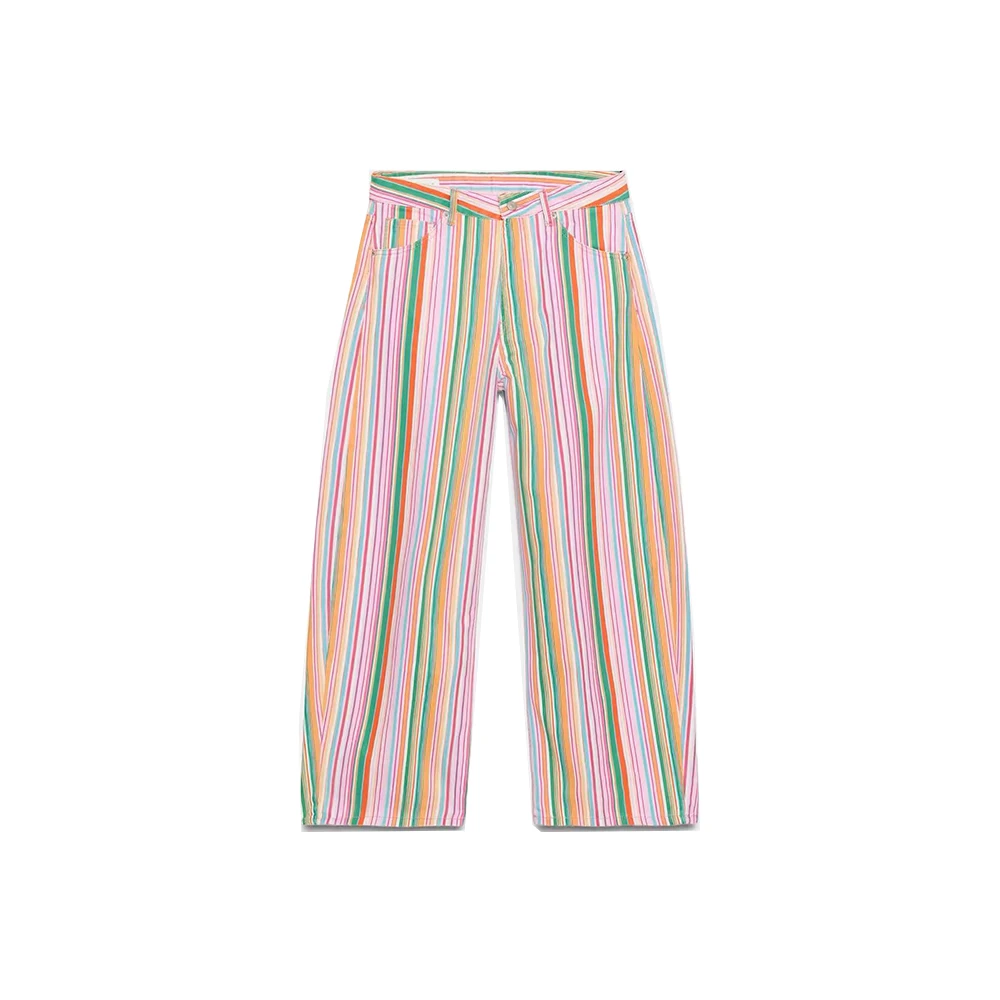 KONDALA Schicke Gestreifte Streetwear Herbst Damen Lange Hose Mode 2026 Reißverschluss Modern Urlaub Locker Lässig Y2K Coole Damenhose – Detail 2