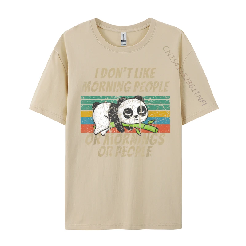 I Hate Morning People And Mornings And People Panda Bear T-Shirts Herren Special Crazy Tops Shirts Rundhals-T-Shirt aus Baumwollstoff