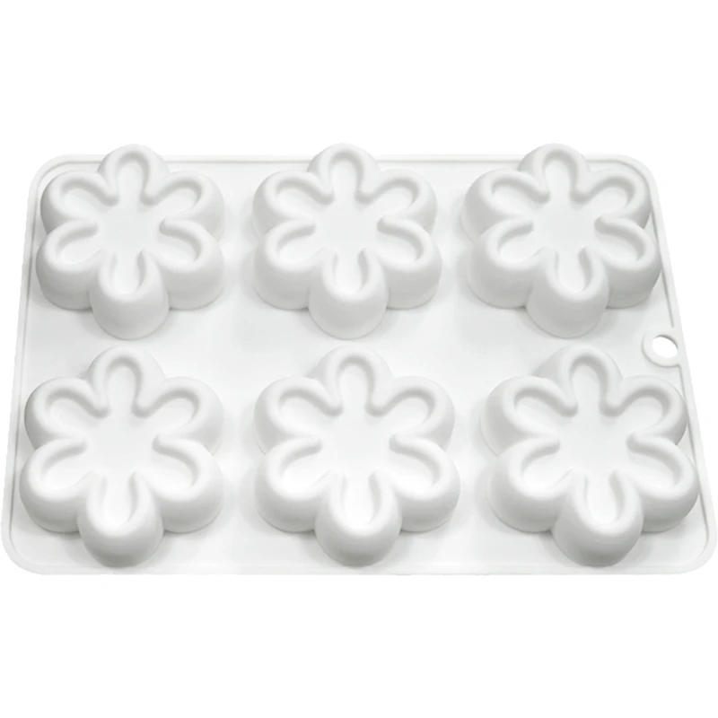 

6-cavity Six Petals Flower Mold Cake Decorating Baking Tool Handmade-Soap Mold