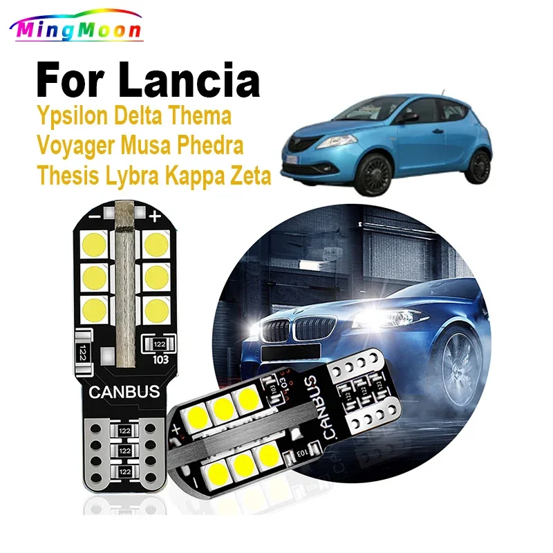 2 pz T10 lampadine a LED per auto per Lancia Ypsilon Delta Thema Voyager Musa Phedra Thesis Lybra