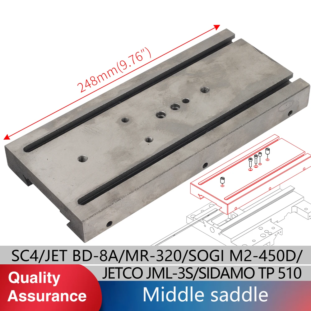 Glissière transversale, dégager centrale pour SIEG SC4, pièces de rechange pour mini-tour de bricolage