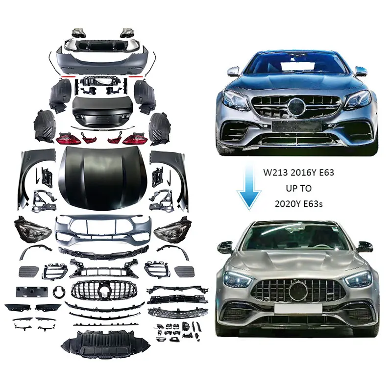 2016y W213 E63 upgrade to 2020y 2021 latest E63s car body kit auto body parts systems bumpers for Mercedes Benz E Class E63