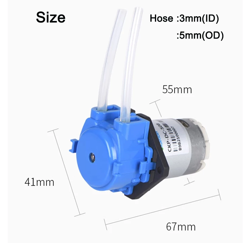 DC 12V Dosing Peristaltic Pump Dosing Head with Connector Arduino Aquarium Lab Analytic Diy Liquid Water Pump