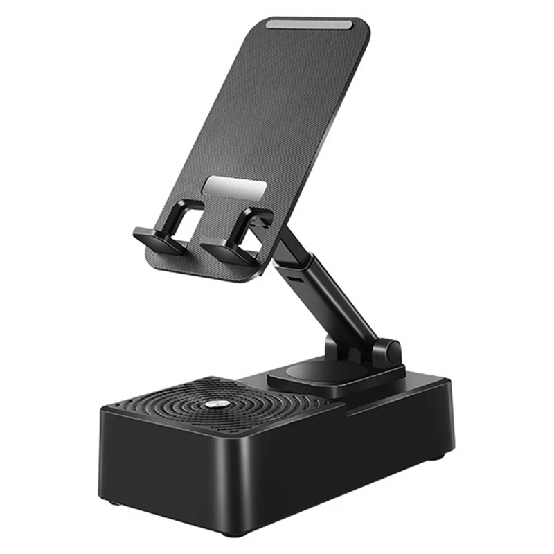 A10G-Cell Phone Holder With Bluetooth Audio Multi-Function Portable Cell Phone Holder Desktop Cell Phone Tablet Holder