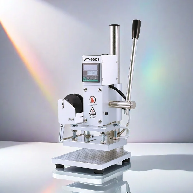 ミニデジタルホットスタンプ機 金銀自動デジタルレザーロゴエンボス加工Tスロットホットスタンプ機