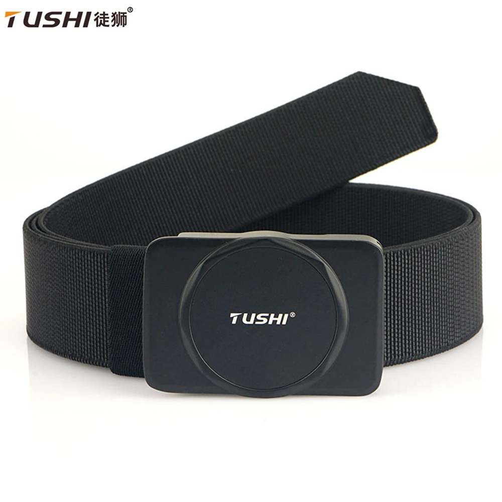 

TUSHI New Men Belt Outdoor Hunting Tactical Belt Multi-Function Buckle Nylon Belt High Quality Marine Corps Canvas Elastic Belt