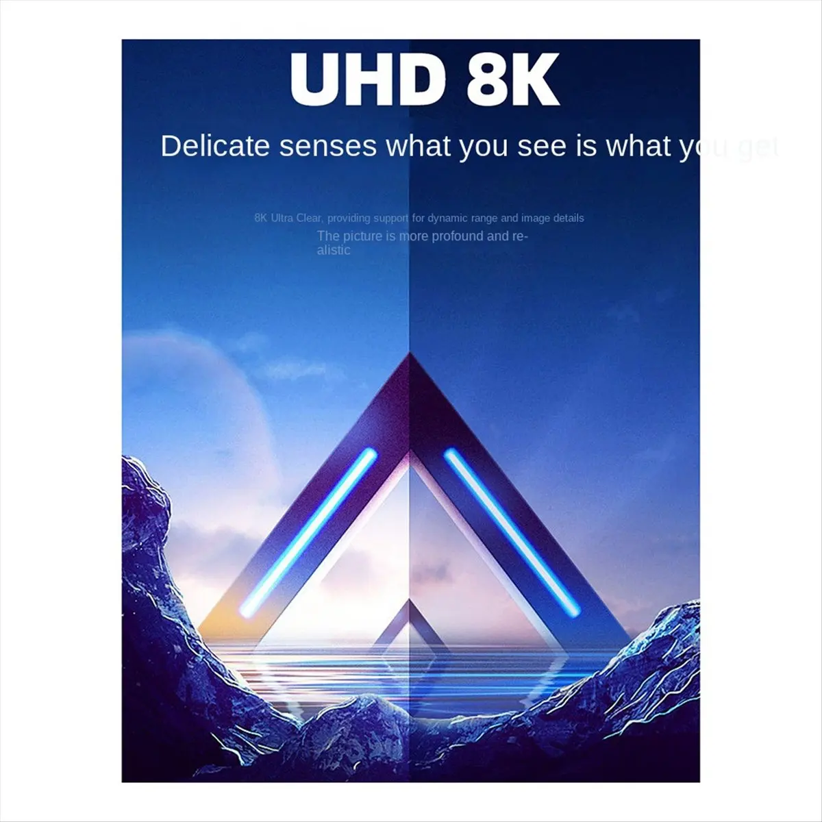 &A23G& HDTV Female Adapter Support UHS2.1 Multi-Functional Portable HD 8K@60Hz U Type HDTV Adaptor with Lights