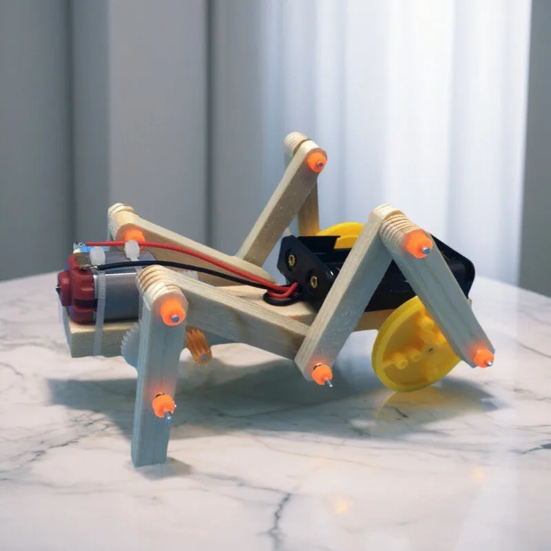 

Механический гусеничный автомобиль для насекомых, детские технологии, ремесло, классные материалы, детский научный эксперимент, физические игрушки