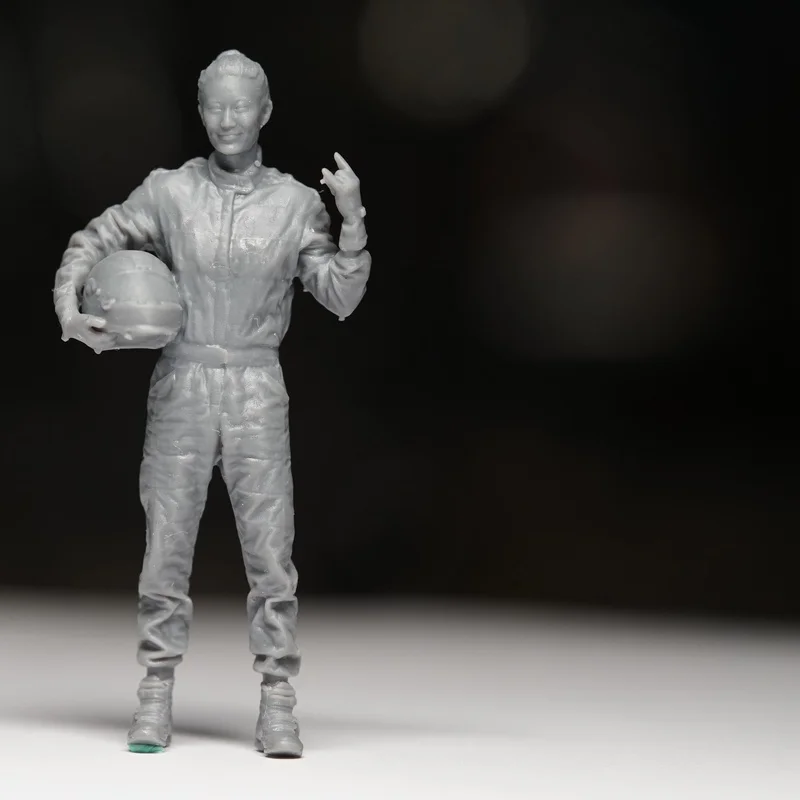 

1/35 Resin Model Figure Motorcycle female rider style GK Micro Miniature 3D Printed White Model Toy Unassembled and unpainted