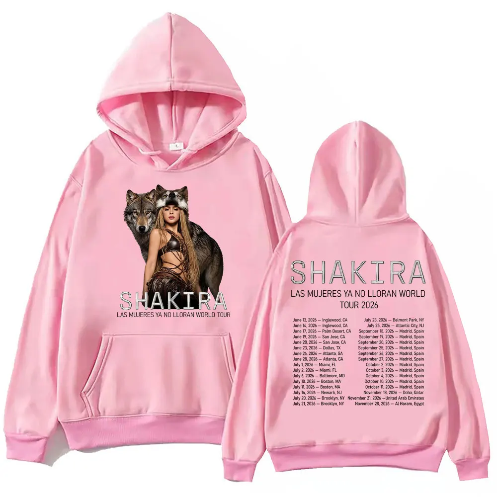 Singer Shakira Grafik-Hoodies Las Mujeres Ya No Lloran Welttournee 2026 Pullover Herren Damen Mode Vintage Kapuzenpullover – Detail 7