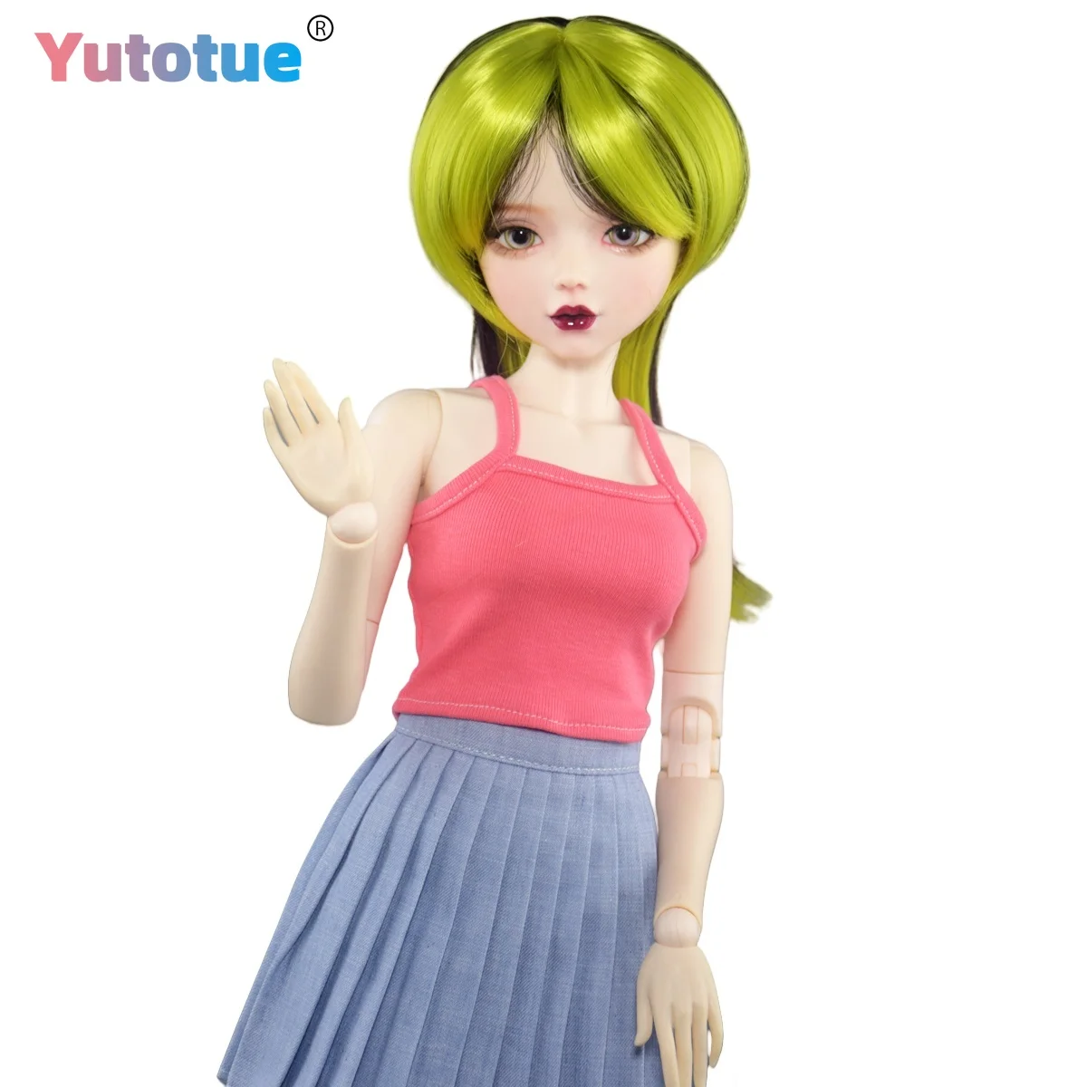 

YUTOTUE 56 см, модная кукла, наряд, жилет, юбка, обувь, парики, полный комплект игрушек, 1/3 BJD кукла, реалистичная