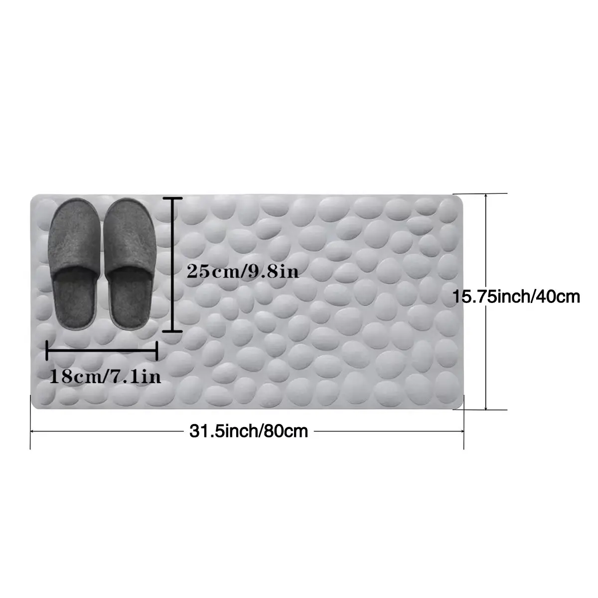 Bathroom floor mat Super anti-slip bathtub mat Soft Bath mat Home decoration Stone pattern plastic toilet mat