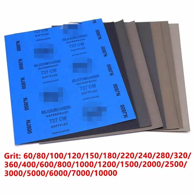 Imagem -06 - Lixa para Polimento e Lixamento Lixa Úmida e Seca Folhas Abrasivas Acabamento de Superfície 6010000 Grit Pcs