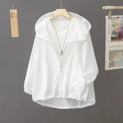 Sun-Protective Clothing Coat Women Summer 2024 New Thin Outerwear Short Loose Simple Overcoat Versatile Sunscreens Jacket Female