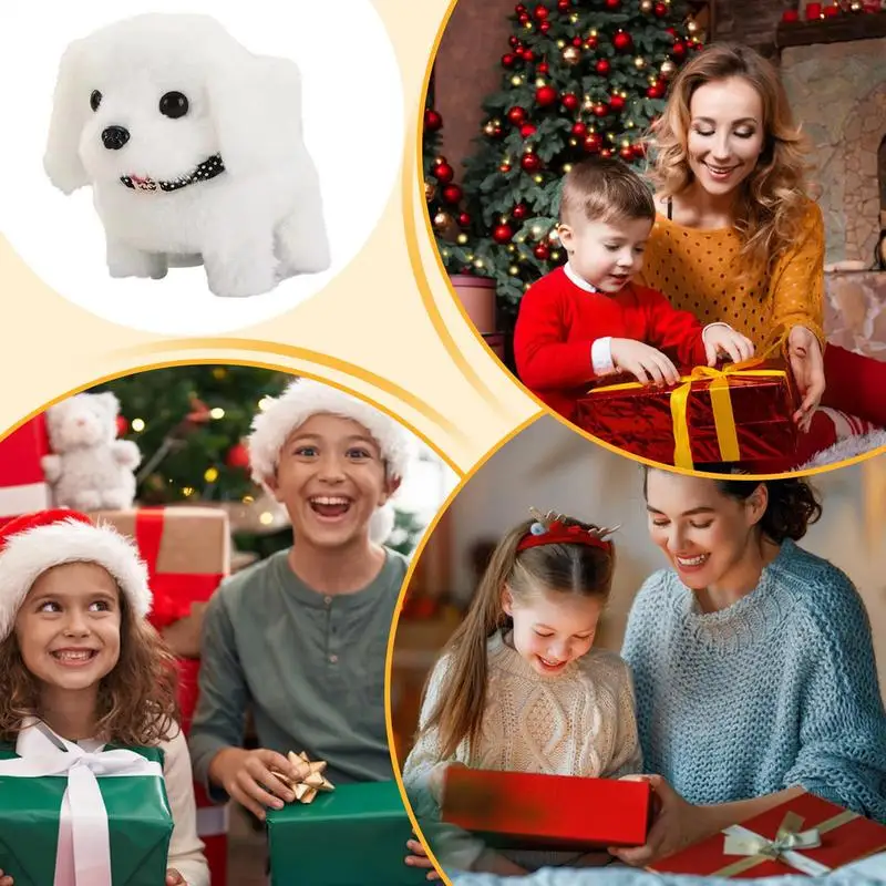 Jouets électroniques en peluche pour chiots, robot coule, mouvement automatique, aboiement, remue la queue, cadeaux électriques pour enfants