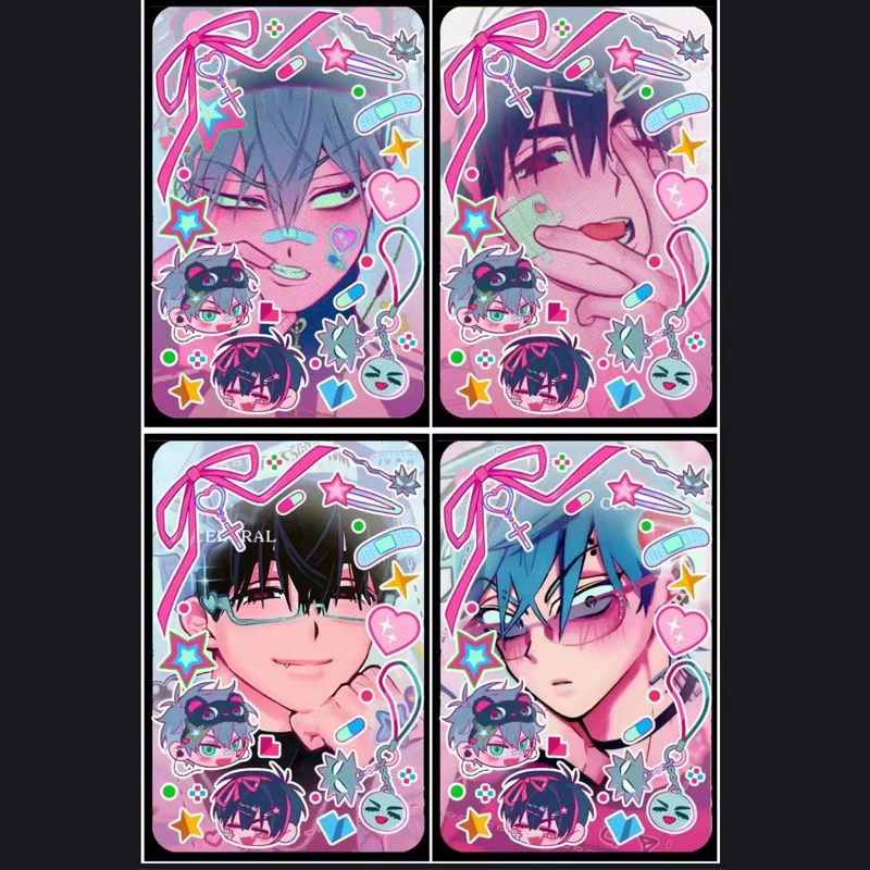

4Pcs/Set Anime Alien Stage Laser Lomo Cards - 3 Inch Till Ivan Holographic Photo Cards Perfect Gift for Fans