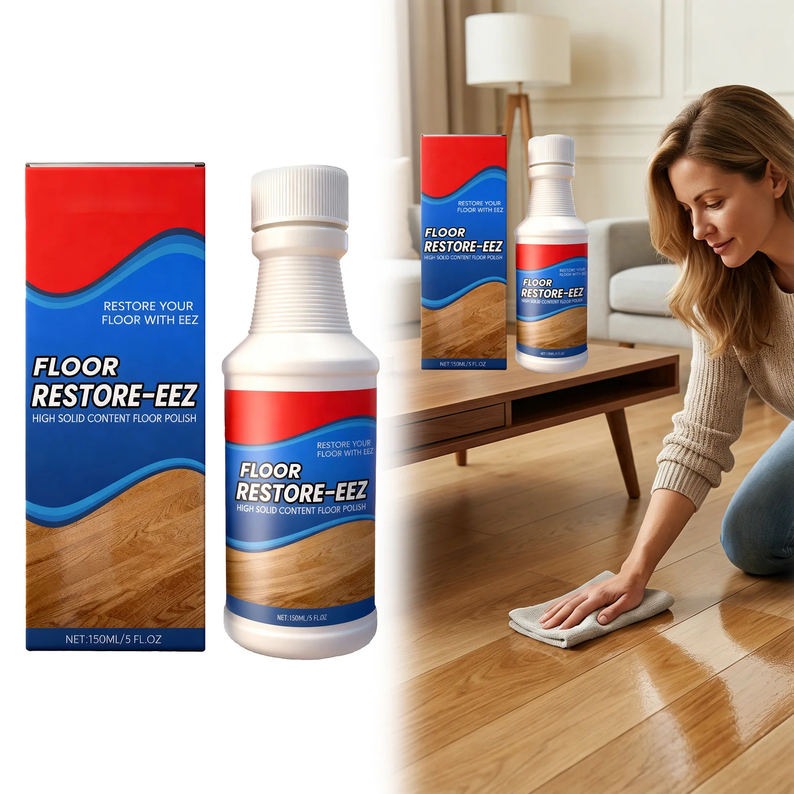 Flooring Protection Agent Professional Wood Floor Restorer Tile Polishing Brightening for Tile Shine Wood Laminate Vinyl Bamboo