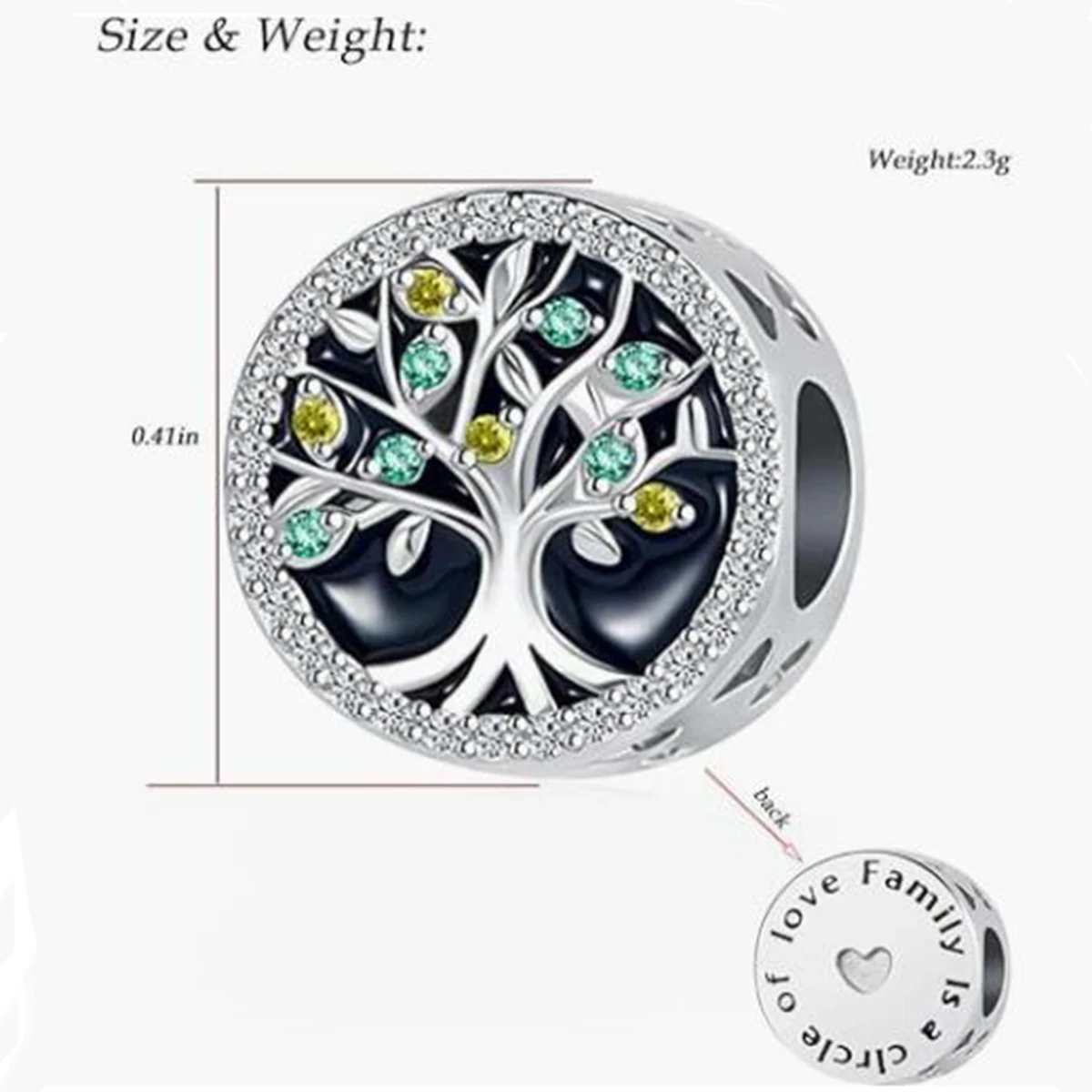 2024 New Family Forever Tree of Life Love charm beads Fit Pandora Bracelet A Holiday Gift For the Family