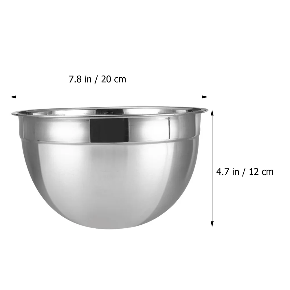 

1pc Stainless Steel Bowl Kitchen Supplies Basin For Salad Mixing Eggs Noodles Storage Vegetable Basket Fruit Container