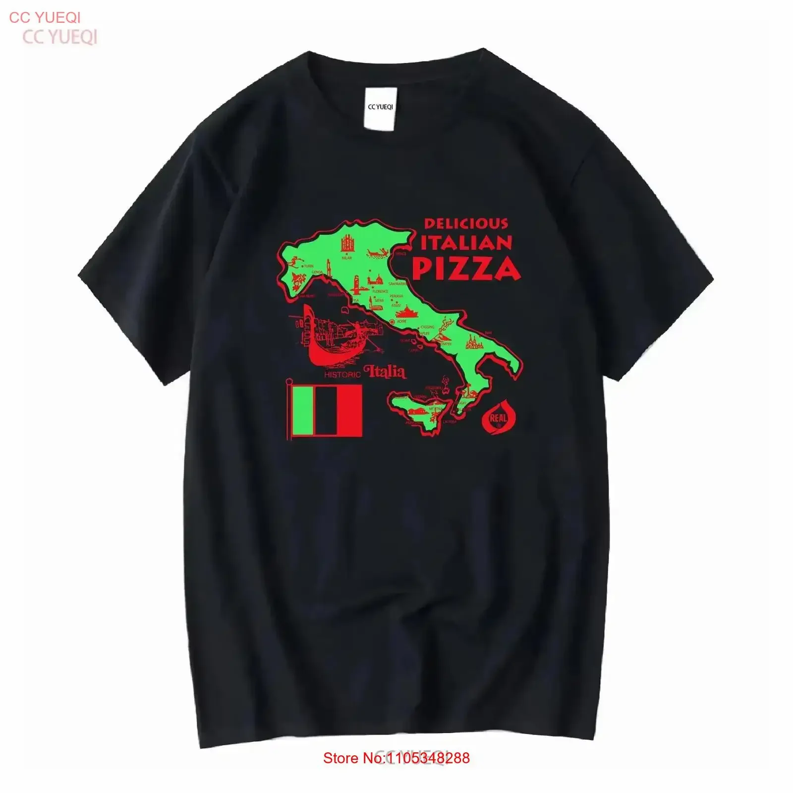 Delicious Italian Pizza Box Art T Shirt Chicago vintage Washed Stylish Casual Top For Everyday Wear vintage Washed Versatile