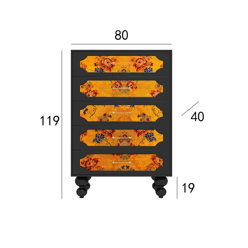 

Retro living room chest of drawers, entrance drawer cabinet for home use, solid wood storage cabinet