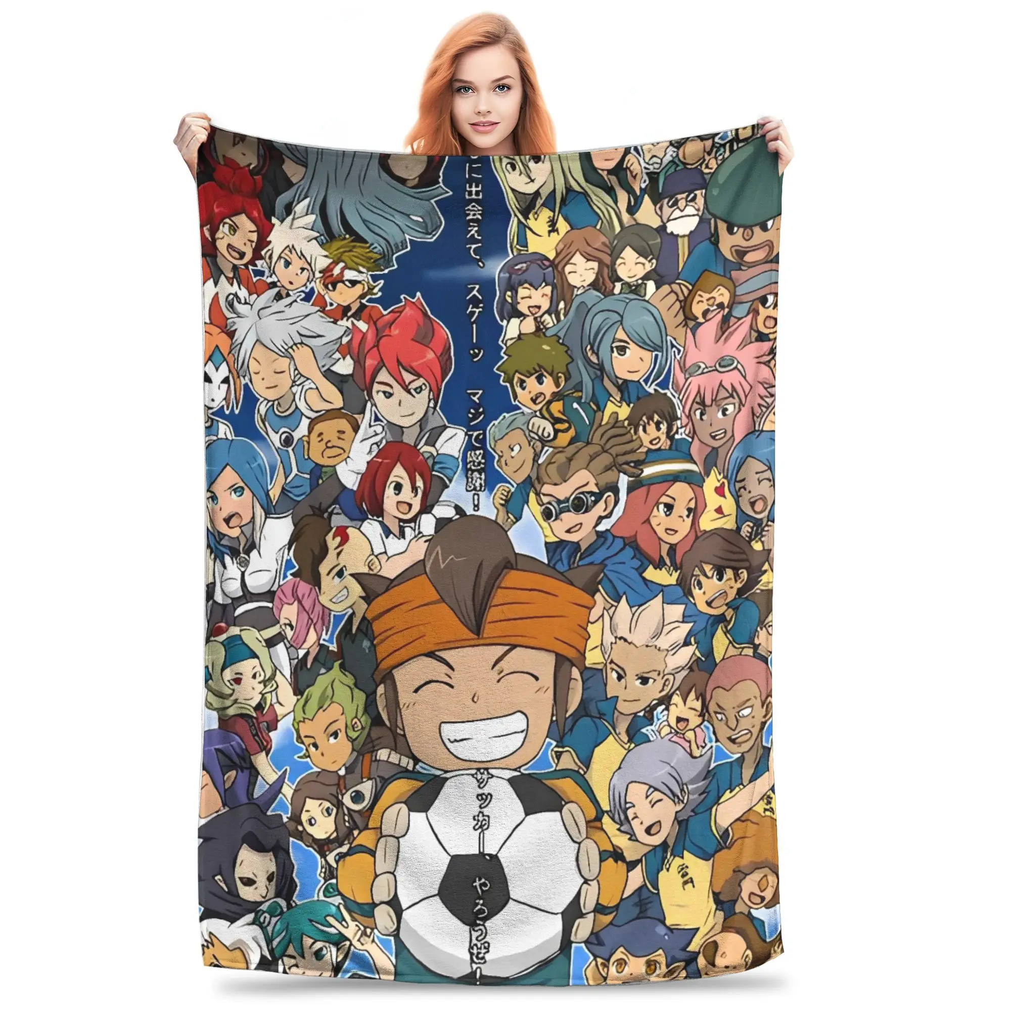 Inazuma Eleven Axel Blaz gouenji  Throw Blanket  Flannel Bedspread For Bedroom Pattern Sofa Bed Cover