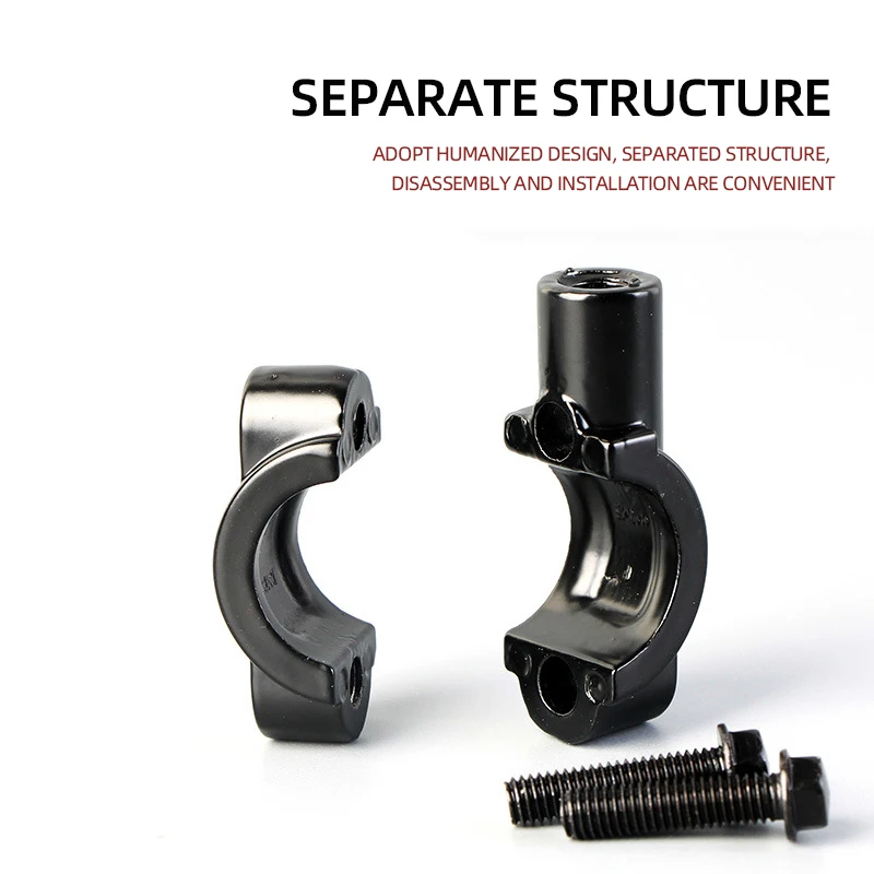 حامل تثبيت مرآة الرؤية الخلفية للدراجات النارية ، محول أسود للحامل ، ملحقات قاعدة الدراجات النارية ، 8 * ، 10 * * #5