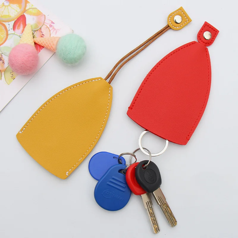 Customize initials Leather keychain Key Box Cute Pull Out Wallets Case PU Leather Key Case Pull Type Pocket Key Holder For Keys image 3