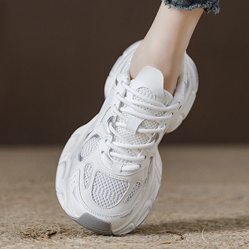 

DIMANYU Women's Sneakers Shoes Platform 2026 Spring New Mesh Casual Sneakers Shoes Women's Breathable Trendy Dad Sneakers Women