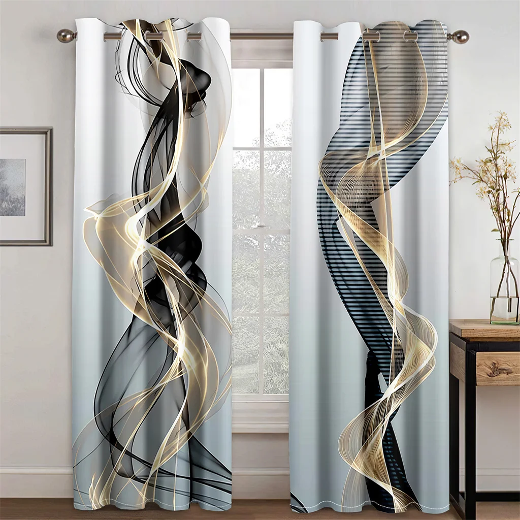 3D Modern Picture Art Jellyfish Design Curtains 2 Panels Simple Wind Home Living Room Bedroom Balcony Kitchen Decor