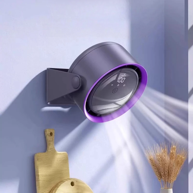 2026 New Small Desktop Fan Powerful Cooling USB Mini Silent Portable Air Conditioning Fan for Kitchen Office Dormitory Hanging