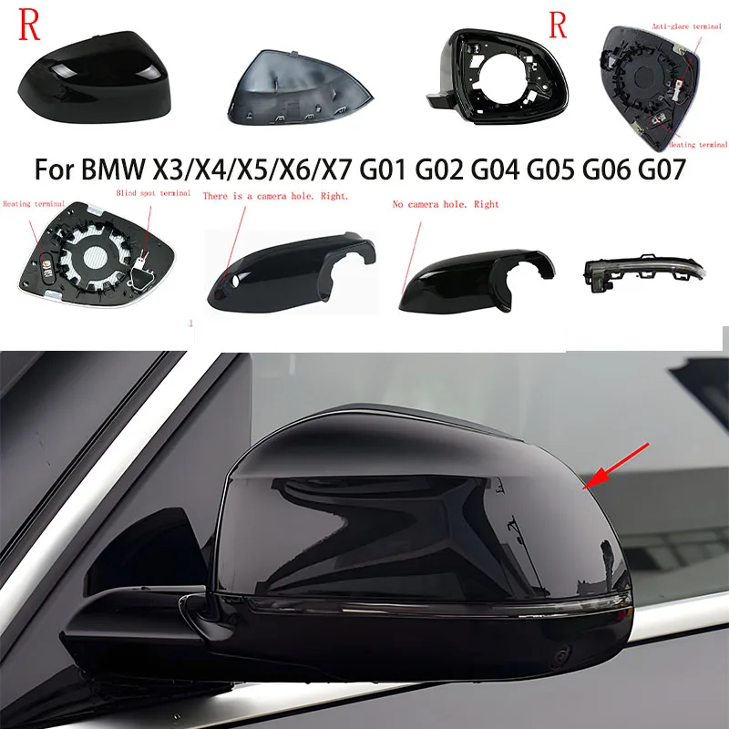 

Rearview mirror frame replacement for BMW X3 G01 X4 G02 X5 G05 X6 G06 X7 G07 2017-2023