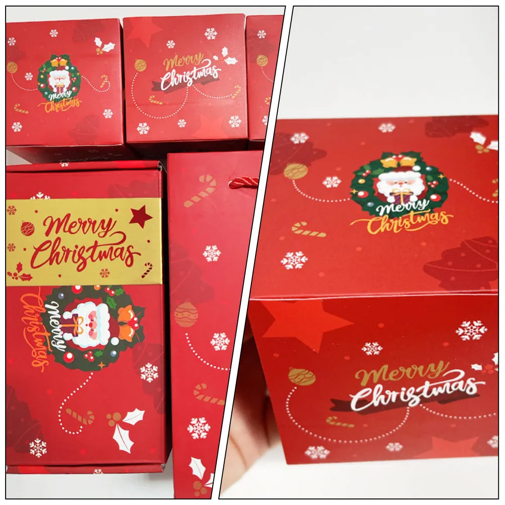 1Set Colorful Christmas Bouncing Boxes Festive Paper Gift Set with Carry Bag Unique Xmas Party Favor Box for Kids Adults Holiday