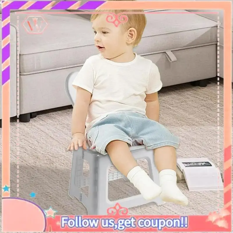 Upgraded Step Stool For Kids Dinosaur Foldable Step Stool With Back Support Seat Furniture Home Shoe Changing Chair
